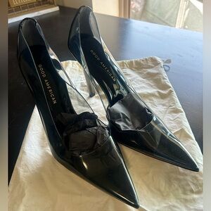 Black Good American heel pumps women’s size 7 1/2